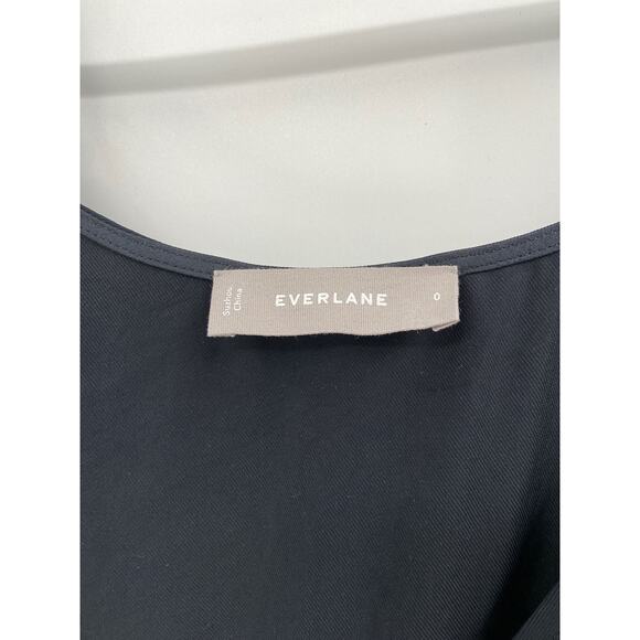 Everlane Japanese GoWeave Solid Black Tank Wrap Dress Size 0 - Picture 7 of 8